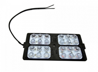 Lampa LED migająca 12V czerwono-niebieska 24 LED 49x105mm