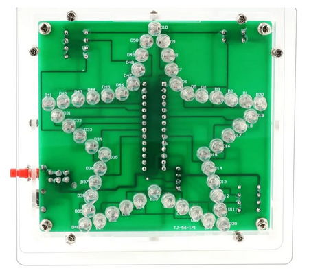 Gwiazda pięcioramienna LED DIY do nauki lutowania