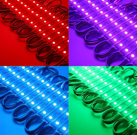 Moduł 3 LED 12V RGB IP65 wodoodporny
