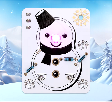 BAŁWANEK elektroniczny LED DIY KIT nauka lutowania