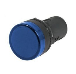 Kontrolka LED 28mm 230V AC niebieska