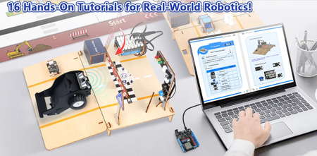 SharkBot platforma robota Smart Car ESP32 Acebott STEM do nauki programowania