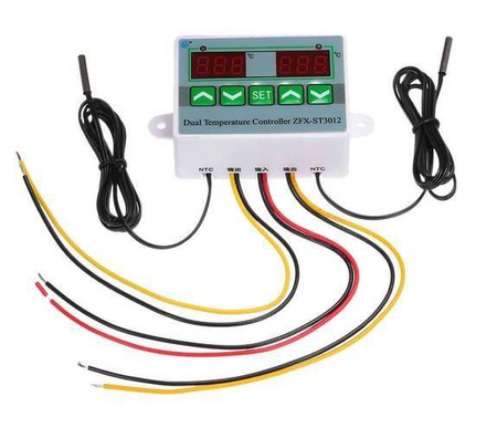 Sterownik temp.podwójny 12V -50~110°C ZFX-ST3012