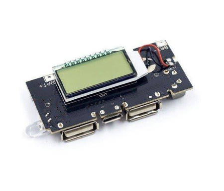 Moduł ładowania bateri Power Bank 2xUSB 18650 LCD