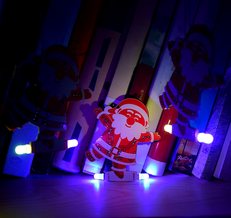 ŚWIĘTY MIKOŁAJ elektroniczny LED DIY KIT nauka lutowania