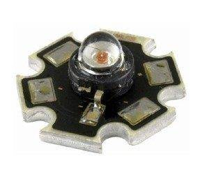 Dioda power LED 3W STAR z radiatorem biała ciepła