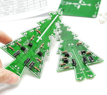 Choinka 3D LED RGB Świąteczna Święcąca DIY +KOSZYK