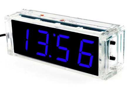 Zegar biurkowy LED z termometrem 5V DIY