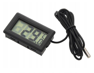 Panelowy termometr LCD od -50°C do 100°C czarny
