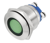 Metalowa kontrolka LED 14mm 230V metalowa zielona