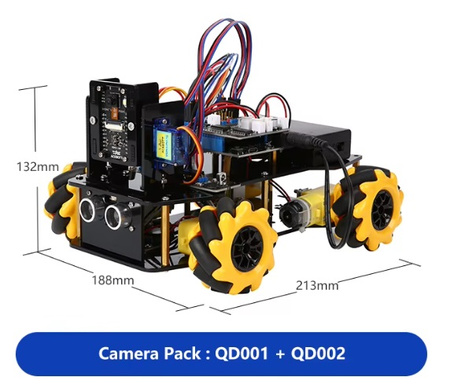 Bezprzewodowy moduł kamery WIFI ESP do platformy robota ACEBOTT QD002 DIY STEM