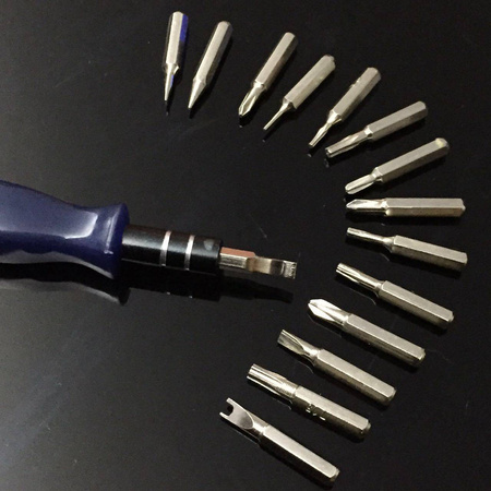 Wkrętak zestaw narzędzi serwisowych GSM 16el.