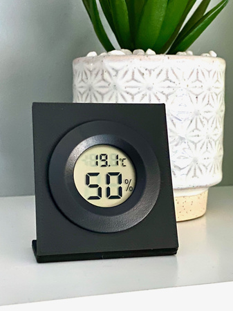 Podstawka termometr higrometr do mierników panelowych CZARNA
