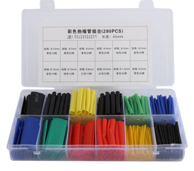 Koszulki rurki termokurczliwe 280 sztuk MIX