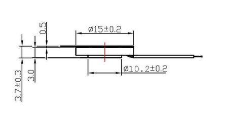 Mini Głośnik montażowy MG15 0.1W 8 Ohm h=4mm