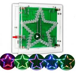 Gwiazda pięcioramienna  LED DIY do nauki lutowania