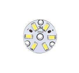 Moduł 6 LED 5630 3W 9-11V d=32mm biały