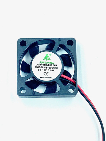 Wentylator 12V 30x30x8 ślizg 2 przewody