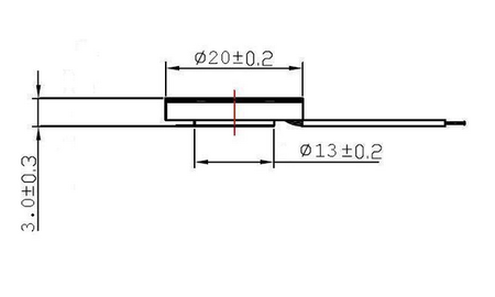 Mini głośnik montażowy MG20-3 0.1W h=3.2mm