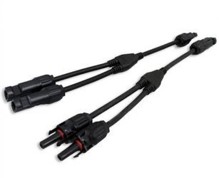 Złącze MC4 konektor Y równoległy podwójny do paneli słonecznych 30cm