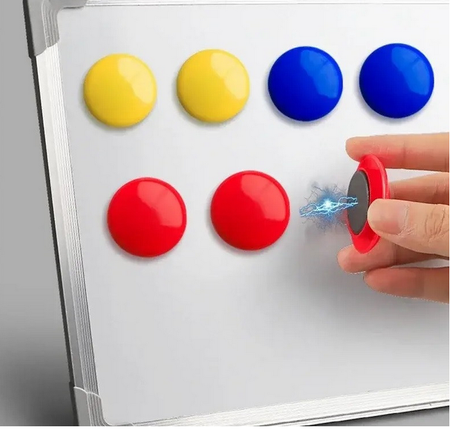 Zestaw 12szt magnesów o średnicy 20mm do tablic/lodówki