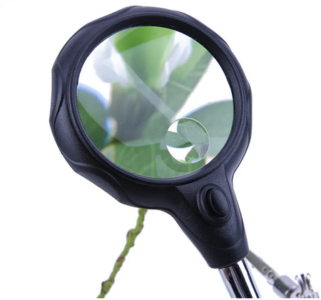 Zestaw trzecia ręka uchwyt do PCB + lupa + lampka LED