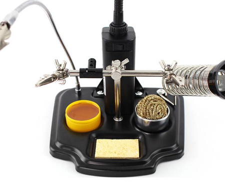 Zestaw trzecia ręka uchwyt do PCB+lupa