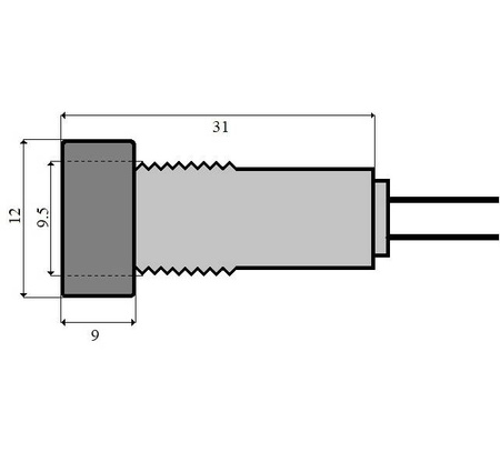 Kontrolka LED 12mm 230V czerwona