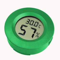 Termometr + higrometr LCD -50~110°C okrągły zielony