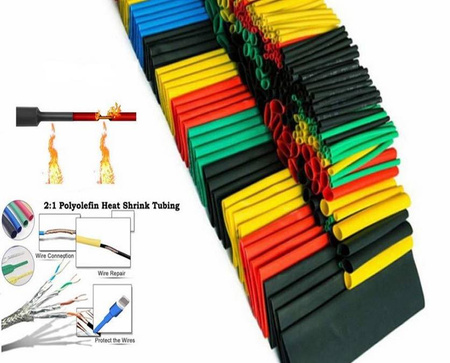 Zestaw 328 rurek termokurczliwych do izolacji przewodów + akcesoria