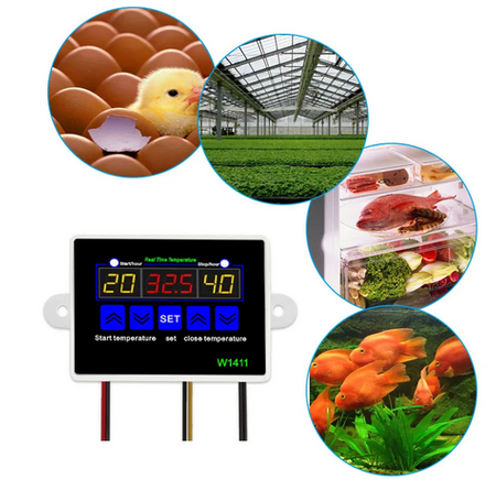 Sterownik temperatury 12V -19°C~99°C W1411