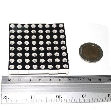 Moduł matrycy LED 8x8 czerwona 60x60mm wspólna anoda