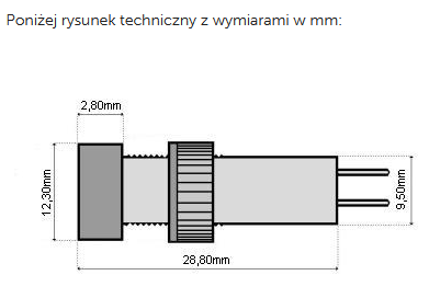 Kontrolka LED 5mm 12V DC zielona