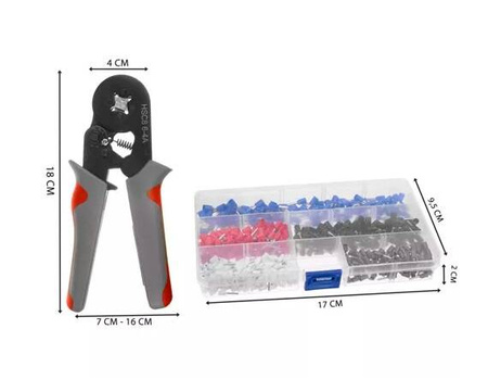 Zaciskarka do tulejek + tulejki 500 sztuk