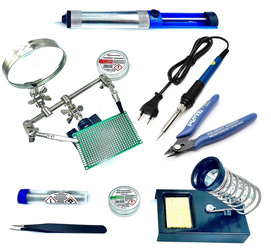 Zestaw lutownica szczypce trzecia ręka MEGA KIT