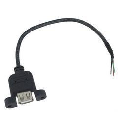 Gniazdo USB typu A do obudowy z przewodem 30cm