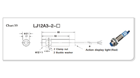 Czujnik indukcyjny PNP LJ12A3-2-Z/CY 2mm