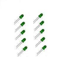 Dioda LED 3mm zielona dyfuzyjna x 10szt