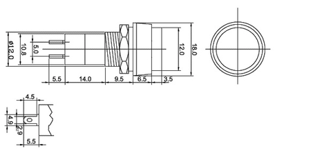 Przycisk bistabilny 1A 250V PBS-11A okrągły