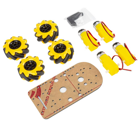 Platforma robota podwozie 4 siniki + koła McNamum obrót 360 stopni