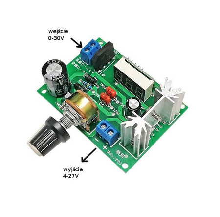 Zasilacz Przetwornica Step Down LM317 wyświetlacz