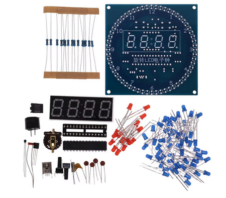 Elektroniczny Zegar  LED  DS1302  DIY DATA ALARM TERMOMETR OBUDOWA