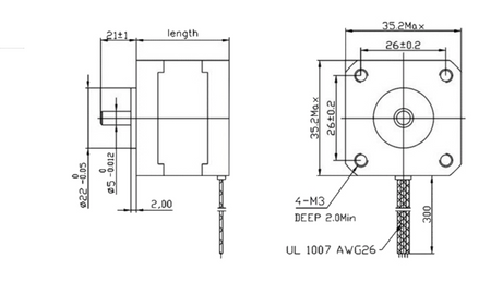 Silnik krokowy NEMA 35HY26-0284A 200 krok/obr