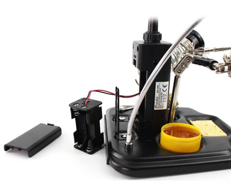 Zestaw trzecia ręka uchwyt do PCB+lupa