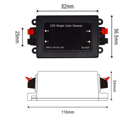 Ściemniacz do jednokolorowych taśm led + pilot