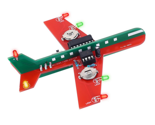 Samolot LED 3D na baterie KIT- do samodzielnego złożenia