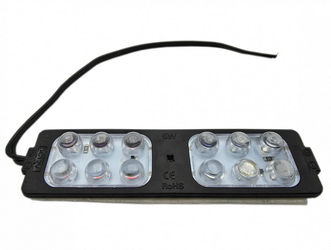 Lampa LED migająca 12V czerwono-niebieska 12 LED 26x103mm