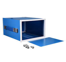 Obudowa metalowa niebieska OBM09 138x272x210mm