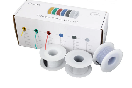 Zestaw 6 przewodów silikonowych AWG20 6x6mb + akcesoria