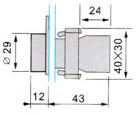 Przycisk XB2-BA31 monost. 3A/240V zielony (NO)